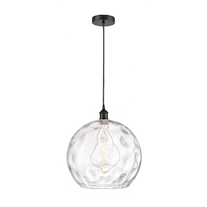 Athens Water Glass - 1 Light Pendant In Industrial Style-15.88 Inches Tall and 13 Inches Wide - 1289832