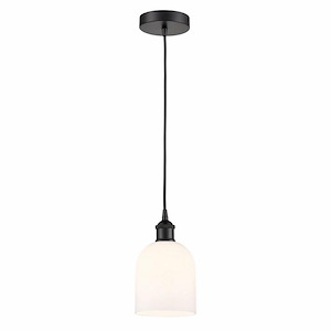 Bella - 1 Light Cord Hung Mini Pendant In Industrial Style-9.5 Inches Tall and 5.5 Inches Wide - 1330297