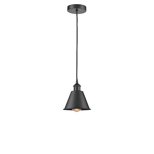 Smithfield - 1 Light Cord Hung Mini Pendant In Industrial Style-8.25 Inches Tall and 6.5 Inches Wide - 1426361
