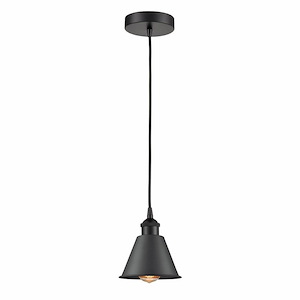 Smithfield - 1 Light Cord Hung Mini Pendant In Industrial Style-8.25 Inches Tall and 6.5 Inches Wide - 1426549