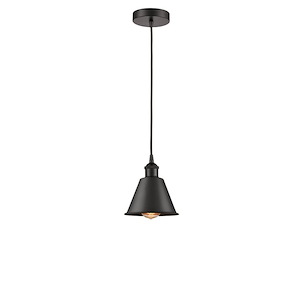 Smithfield - 1 Light Cord Hung Mini Pendant In Industrial Style-8.25 Inches Tall and 6.5 Inches Wide - 1426356