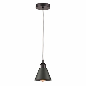 Smithfield - 1 Light Cord Hung Mini Pendant In Industrial Style-8.25 Inches Tall and 6.5 Inches Wide - 1426371
