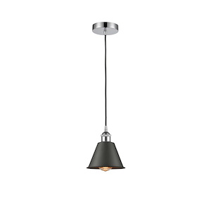 Smithfield - 1 Light Cord Hung Mini Pendant In Industrial Style-8.25 Inches Tall and 6.5 Inches Wide - 1426444