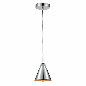 Smithfield - 1 Light Cord Hung Mini Pendant In Industrial Style-8.25 Inches Tall and 6.5 Inches Wide - 1426512