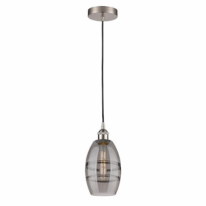 Vaz - 1 Light Cord Hung Mini Pendant In Industrial Style-8.13 Inches Tall and 5.88 Inches Wide - 1330336