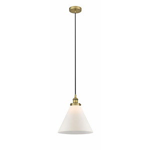 Cone - 1 Light Mini Pendant In Industrial Style-14.75 Inches Tall and 12 Inches Wide - 1289869
