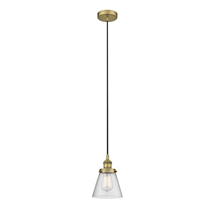Cone - 1 Light Mini Pendant In Industrial Style-9.5 Inches Tall and 6.25 Inches Wide - 1289773
