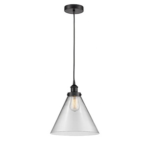 Cone - 1 Light Mini Pendant In Industrial Style-14.75 Inches Tall and 12 Inches Wide - 1289869