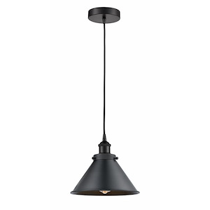 Briarcliff - 1 Light Cord Hung Mini Pendant In Modern Style-9.25 Inches Tall and 10 Inches Wide - 1289819