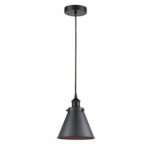Appalachian - 1 Light Cord Hung Mini Pendant In Modern Style-9.88 Inches Tall and 8 Inches Wide - 1289820