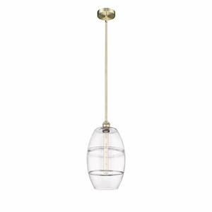 Vaz - 1 Light Stem Hung Mini Pendant In Industrial Style-18 Inches Tall and 10 Inches Wide - 1330275