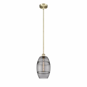 Vaz - 1 Light Stem Hung Mini Pendant In Industrial Style-9.38 Inches Tall and 8 Inches Wide - 1330338