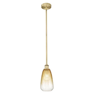 Brookhaven Almond - 1 Light Edison Stem Hung Mini Pendant-12.5 Inch Tall and 6 Inch Wide - 1387756