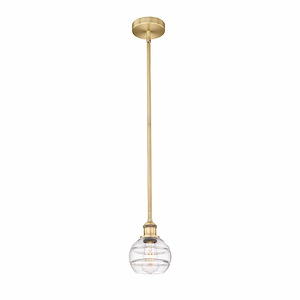 Rochester - 1 Light Stem Hung Mini Pendant In Industrial Style-7.38 Inches Tall and 5.88 Inches Wide - 1330314