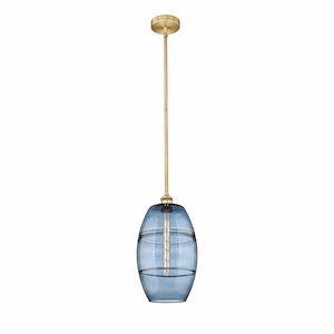 Vaz - 1 Light Stem Hung Mini Pendant In Industrial Style-18 Inches Tall and 10 Inches Wide - 1330275