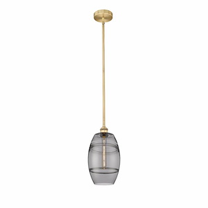 Vaz - 1 Light Stem Hung Mini Pendant In Industrial Style-9.38 Inches Tall and 8 Inches Wide - 1330338