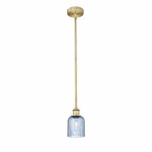 Bridal Veil - 1 Light Stem Hung Mini Pendant-8.5 Inch Tall and 5 Inch Wide - 1364671