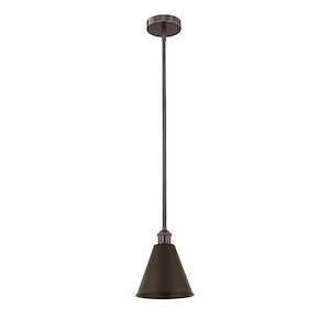 Berkshire Metal - 1 Light Stem Hung Mini Pendant-9.5 Inch Tall and 8 Inch Wide - 1426491
