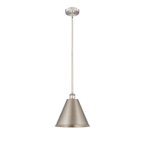 Berkshire Metal - 1 Light Stem Hung Mini Pendant-12.5 Inch Tall and 12 Inch Wide - 1426525