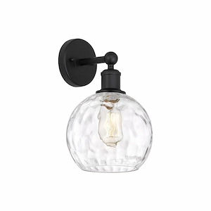 Athens Water Glass - 1 Light Wall Sconce In Modern Style-12.88 Inches Tall and 8 Inches Wide - 1311305