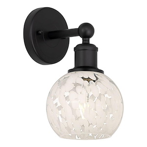 White Mouchette - 1 Light Wall Sconce In Modern Style-10.25 Inches Tall and 6 Inches Wide - 1330322