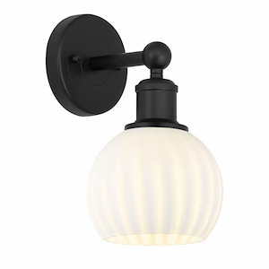 White Venetian - 1 Light Wall Sconce In Modern Style-10.25 Inches Tall and 6 Inches Wide - 1330305