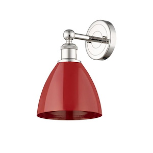 Plymouth Dome - 1 Light Wall Sconce In Industrial Style-12 Inches Tall and 7.5 Inches Wide - 1316785
