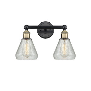 Conesus - 2 Light Bath Vanity In Industrial Style-12.5 Inches Tall and 15 Inches Wide - 1316792