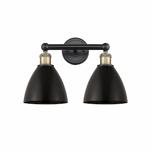 Metal Bristol - 2 Light Bath Vanity In Industrial Style-12 Inches Tall and 16.5 Inches Wide - 1316833