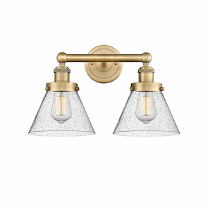 Cone - 2 Light Bath Vanity In Industrial Style-10 Inches Tall and 15.5 Inches Wide - 1316779