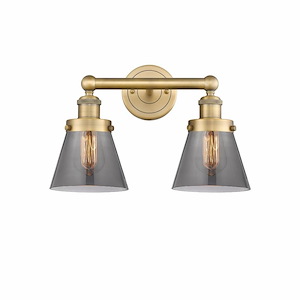Cone - 2 Light Bath Vanity In Industrial Style-10 Inches Tall and 15.5 Inches Wide - 1316779