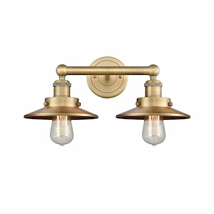 Railroad - 2 Light Bath Vanity In Modern Style-8 Inches Tall and 17 Inches Wide - 1311321