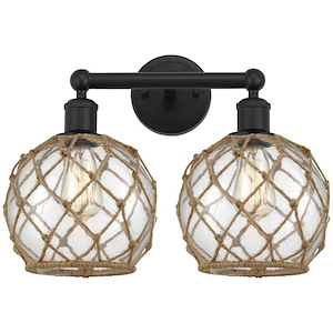 Farmhouse Rope - 2 Light Bath Vanity-12.25 Inch Tall and 17 Inch Wide - 1387821