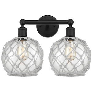 Farmhouse Rope - 2 Light Bath Vanity-12.25 Inch Tall and 17 Inch Wide - 1387821