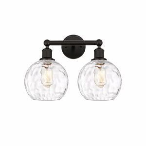 Athens Water Glass - 2 Light Bath Vanity In Modern Style-12.88 Inches Tall and 17 Inches Wide - 1311323