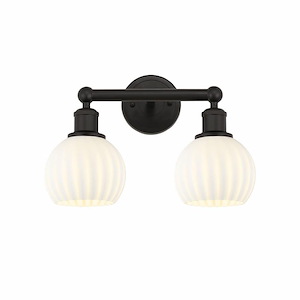 White Venetian - 2 Light Bath Vanity In Modern Style-10.25 Inches Tall and 15 Inches Wide - 1330306