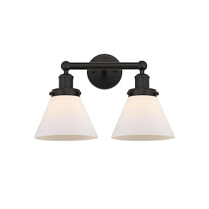 Cone - 2 Light Bath Vanity In Industrial Style-10 Inches Tall and 15.5 Inches Wide - 1289891