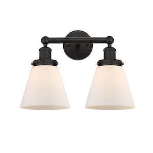 Cone - 2 Light Bath Vanity In Industrial Style-10 Inches Tall and 15.5 Inches Wide - 1289904