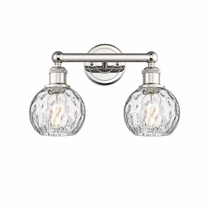 Athens Water Glass - 2 Light Bath Vanity In Industrial Style-10.5 Inches Tall and 15 Inches Wide - 1316786