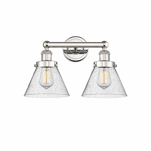Cone - 2 Light Bath Vanity In Industrial Style-10 Inches Tall and 15.5 Inches Wide - 1316779