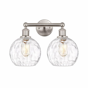 Athens Water Glass - 2 Light Bath Vanity In Modern Style-12.88 Inches Tall and 17 Inches Wide - 1311323