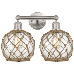 Farmhouse Rope - 2 Light Bath Vanity-12.25 Inch Tall and 17 Inch Wide - 1387821