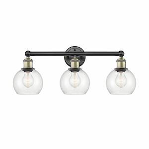 Athens - 3 Light Bath Vanity In Industrial Style-10.63 Inches Tall and 24 Inches Wide - 1316817