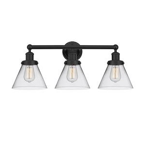 Cone - 3 Light Bath Vanity In Industrial Style-11.5 Inches Tall and 25.75 Inches Wide - 1289911