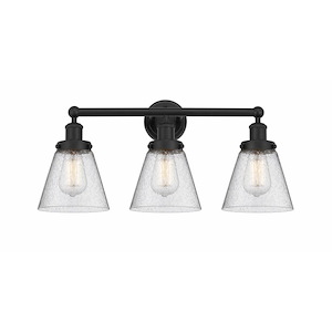 Cone - 3 Light Bath Vanity In Industrial Style-10 Inches Tall and 24.5 Inches Wide - 1289949
