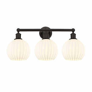 White Venetian - 3 Light Bath Vanity In Modern Style-12.25 Inches Tall and 26 Inches Wide - 1330319