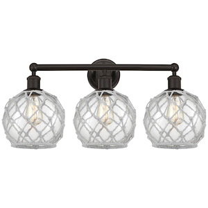 Farmhouse Rope - 3 Light Bath Vanity-12.25 Inch Tall and 26 Inch Wide - 1387835