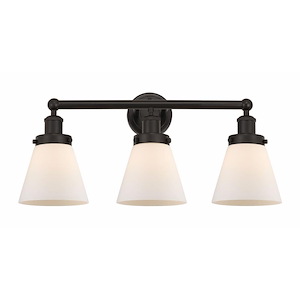Cone - 3 Light Bath Vanity In Industrial Style-10 Inches Tall and 24.5 Inches Wide - 1289949