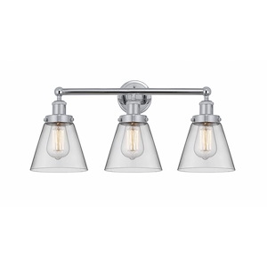 Cone - 3 Light Bath Vanity In Industrial Style-10 Inches Tall and 24.5 Inches Wide - 1289949