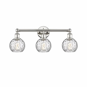 Athens Water Glass - 3 Light Bath Vanity In Industrial Style-10.5 Inches Tall and 24 Inches Wide - 1316917